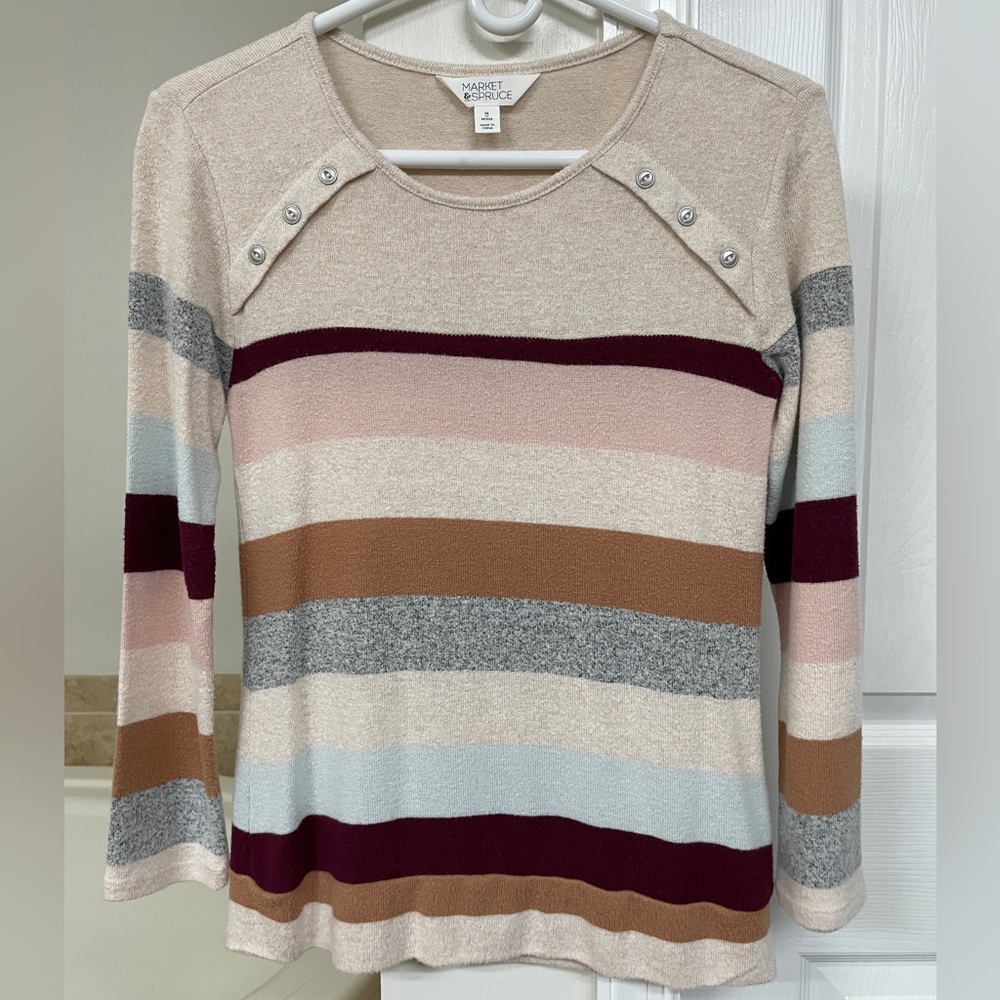 Market & Spruce Women's XS Petite Longsleeve Top